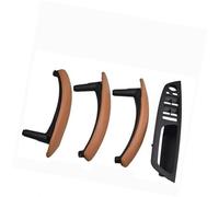 DEMULAX LHD RHD Interni Auto Porta Interna Maniglia in Pelle Staffa Trim Cover, for BMW, E70 E71 X5 X6 2007-2013 Accessori Auto Maniglia Interna della portiera dell'auto(RHD-Brown-Hige)