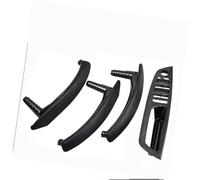 DEMULAX LHD RHD Interni Auto Porta Interna Maniglia in Pelle Staffa Trim Cover, for BMW, E70 E71 X5 X6 2007-2013 Accessori Auto Maniglia Interna della portiera dell'auto(Black RHD-CF-Hige)