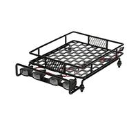 DEMULAX Parti di aggiornamento Portapacchi in Metallo 2 Bianco 2 Rosso Luce, for Traxxas, for HSP Portapacchi per macchinine Giocattolo