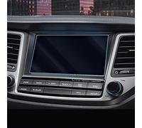 DEMULAX Pellicola proteggi schermo in vetro temperato for navigazione auto, pellicola protettiva in acciaio, for Hyundai, Tucson 2015 2016 2017 Pellicola protettiva per lo schermo(Transparent Film)