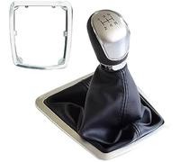 DEMULAX Pomello del cambio, cuffia del pomello del cambio dell'auto, for Ford, for Focus, 2 MK2 FL C-MAX 2006-2011 MK3 MK4 MK7 Galaxy Manuale 5/6 Velocità Styling Pomello del cambio per auto(BLACK Big