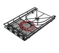 DEMULAX Portapacchi 1:10 RC Rock Crawler, for Axial, SCX10 SCX10 II 90046 D90 con luci Portapacchi per macchinine Giocattolo(B)