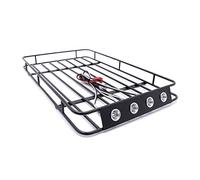DEMULAX Portapacchi in Metallo da Corsa 235 * 140 * 20mm con lampade luci RC Crawler Car Portapacchi per macchinine Giocattolo