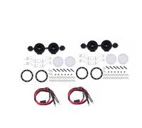 DEMULAX Portapacchi in Metallo for Auto da 1/10 RC Crawler, for Traxxas, TRX4 TRX6 G63, for Axial, SCX10 III OP Accessori Parti Portapacchi per macchinine Giocattolo(Round Black Light)