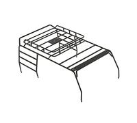 DEMULAX Portapacchi in Metallo for Auto RC 1/10, for Axial, SCX10 Truck Roof Rock Crawler Car RC Part Accessorio Portapacchi per macchinine Giocattolo
