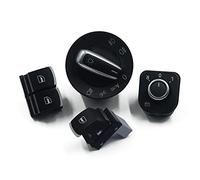 DEMULAX Pulsante manopola interruttore di controllo finestra specchio fendinebbia, for VW, Passat, B6, for EOS, for Golf, 5 6 R32 GTI Mk5 Mk6 SET Interruttore fendinebbia per auto