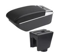 DEMULAX Scatola bracciolo for auto portaoggetti for console centrale Accessori interni, for Chevrolet, for Aveo T200 T250 T255 Bracciolo per cabina auto(BLACK B2 Black Line No Usb)