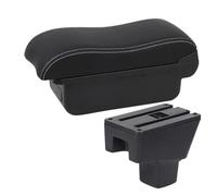 DEMULAX Scatola portaoggetti for bracciolo auto Console centrale con accessori interni USB, for Sx4 2006-2018 Bracciolo per cabina auto(BLACK A3 White Line No Usb)