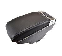 DEMULAX Scatola portaoggetti for bracciolo centrale in pelle, for console centrale, for Suzuki, SX4 2007-2013, for Fiat, Sedici Bracciolo per auto(Black thread)