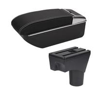 DEMULAX Scatola portaoggetti for console centrale for bracciolo auto, for NISSAN, for March, for Micra, K13 MK4 IV, for Sunny 2010-2022 Accessori Bracciolo per cabina auto(BLACK D3 Black White Nousb)