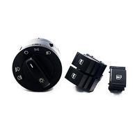 DEMULAX SET 3 PEZZI Pulsante interruttore alzacristallo elettrico fendinebbia, for VW, Caddy, Jetta, Golf, 5 MK5 V Puls, Passat, B6 Interruttore fendinebbia per auto