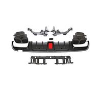 DEMULAX Spoiler for diffusore for paraurti posteriore for auto, for Mercedes-Benz, for Classe C W205 C200 C300 C400 C43 C63 AMG 2014-2019 Diffusore con terminali di scarico Spoiler posteriore sul tett
