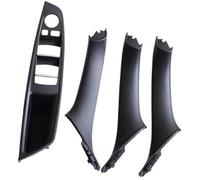 DEMULAX Top ABS bracciolo Porte Interne Maniglia Pannello Rivestimento LHD, for BMW, 5 Serie F10 F11 520i 528i 525d 535i Nero Beige 51417225858 Maniglia Interna della portiera dell'auto(Black-4Pcs)