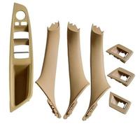 DEMULAX Top ABS bracciolo Porte Interne Maniglia Pannello Rivestimento LHD, for BMW, 5 Serie F10 F11 520i 528i 525d 535i Nero Beige 51417225858 Maniglia Interna della portiera dell'auto(Beige-7Pcs)