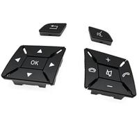 DEMULAX W204 X204 W212 W156 W246 W207 W117 W218 Pulsante Interruttore di Controllo del Menu di Controllo del Volante dell'auto, for Classe CEA GLK Sinistra e Destra Kit Pulsanti al Volante(Schwarz)