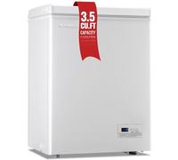 DEMULLER - Congelatore a petto piccolo profondo con 2 cesti rimovibili, congelatore compatto con pannello di controllo digitale preciso a 30 °F, mini congelatore per case, garage, cantine, bianco