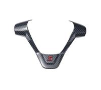 DEMUR Adesivo con rivestimento in paillettes for coprivolante in fibra di carbonio ABS cromato, for Ford, for la nuova Fiesta MK7 2009-2017, for Ecosport 2012-2017, ABS cromato Adesivi Tirms(A Carbon