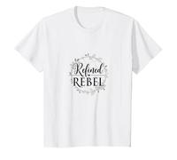 Demure Refined Rebellion: Elegante ribellione Floreale Maglietta, Bambini, Bianco, 4 Anni