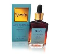Demure Retinolo 0,5% siero con acido ialuronico, vitamine E, vitamina C e aloe vera, contro rughe, siero anti-invecchiamento, per viso e décolleté, formula equilibrata 30 ml