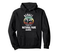 Denali National Park Souvenir Alaska retrò per Uomini, Donne e Bambini Felpa con Cappuccio