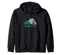 Denali Parco Nazionale Scena Nazionale Vacanza Souvenir Felpa con Cappuccio