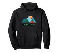 Denali Parco Nazionale Scena Nazionale Vacanza Souvenir Felpa con Cappuccio