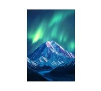 Denali - Poster su tela, motivo: aurora boreale, decorazione artistica da parete per soggiorno, camera da letto, 60 x 90 cm