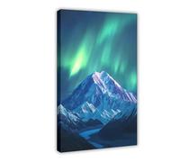 Denali - Poster su tela, motivo: aurora boreale, decorazione per camera da letto, ufficio, camera da letto, regalo, 60 x 90 cm