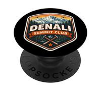 Denali Summit Club Mountain Peak Climber - Ventilatore per arrampicata PopSockets PopGrip Adesivo