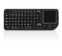 Denash 2.4 GHz Mini wireless tastiera USB retroilluminata con Touchpad ricaricabile ultra sottile per PS3/4, XBOX 360