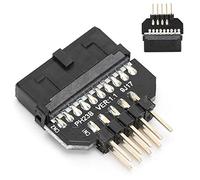 Denash Adattatore della Piastra a Base di Base Installazione Semplice USB3.0 19 -PIN USB2.0 Connettore del Pannello Frontale 9 Perni per Parti della Piastra di (Modello PH23B)