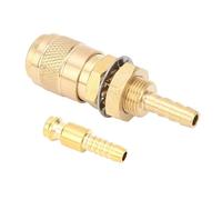 Denash Adattatore di Gas in Ottone Efficiente Cooperare L'acqua Raffreddata per la Torcia di Saldatura Regolazione Rapida Adatta per MIG TIG, Materiale in Ottone (6MM)