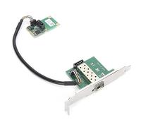 Denash Adattatore di Rete in Fibra Gigabit Mini per I210AS, Buone Prestazioni di Piccole Dimensioni, Ammette 1000SX/1000LX/1000BX, per L'uso del Server/Home
