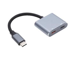 Denash Adattatore per Occhiali AR Tipo C a Occhiali e Adattatore di Ricarica Design a Doppio Scopo Trasmissione HD 4K 60Hz Ricarica Rapida Plug and Play da 100 W per Inte