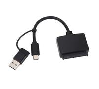 Denash Adattatore Seriale ATA a USB 3.1 Tipo C, velocità di Trasferimento di 10 Gbps per SSD da 2,5 Pollici, Plug and Play, Indicatore LED, Risparmio Energetico, Compatibile con 98 SE