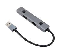 Denash AI USB Hub, VOCE CONTROLLE CHATGPT/DeepSeek, Mub di Porte in Lega di Alluminio 4 con Traduzione in Tempo Reale per Laptop, Tablet