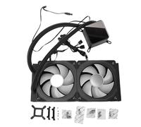 Denash ARGB Liquido CPU Cooler per LGA 1700 1851 1200 115X 1366 2011 2066 AM5 AM4 AM3 AM2 FM2 CPU Liquid Cooler con Schermo LCD da 2,2 Pollici, RGB 240 Liquid CPU Cooler (BLACK)