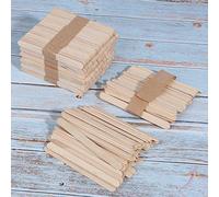 Denash Bastoncini di Gelato Artigianale in Legno Naturale da 400 Pezzi per Forniture da per Bastoncini di Ghiaccio Fai da Te, di Legno Ecologici per Progetti Artistici e Artigianato Familiare