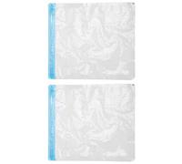Denash Borsa a Vuoto a 2 Partite di Stoccaggio Compresso Resistente con Doppia Cerniera per Viaggiare, Materiale di Carta, Camera da Letto/bagno (L:36 * 32CM)