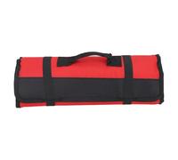 Denash Borsa in Tela per Coltelli da Chef con 20 Scomparti, Porta Coltelli Culinari Portatili, Borsa Portaoggetti per Viaggi a Casa, Campeggio, Protegge e Forchette con Doppia (rosso)