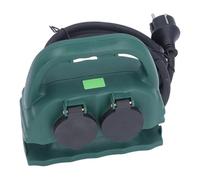 Denash Boupe Esterno 16A 3680W con 4 Prese, Srows IP44 di Giardino Impermeabile per Sorrisi Elettrici, Luci Giardino, H07RN F 3G1.² 3 Cavo di Base