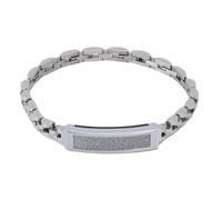 Denash Bracciale Intelligente, Tracker Fitness Bluetooth Ultra Sottile da 5,6 Mm, Cinturino Intelligente con modalità Multi Sport con Chiusura Magnetica per Uomo Donna (SILVER)