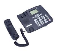 Denash C267 Telefono di Ufficio Fisso con Archiviazione di Identificazione delle Chiamate e Funzione di Sveglia per L'ufficio Aziendale di Casa Utilizzando - Absplay - Black (BLUE)