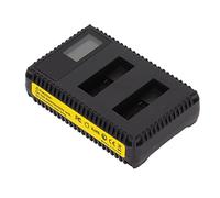 Denash Camera -Caricabatterie con Batterie 2 Pcs 1250 MAh Dual Caricatore Ed Efficiente per AHDBT 501/601/701, Processo di Ricarica USB per Viaggi e Fotografia All'aperto