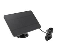Denash Caricatore del Pannello Solare da 4W Monocristallino per Telecamera di Sicurezza, Campanello Video, con Funzionamento a Lungo Termine (BLACK)