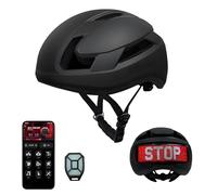 Denash Casco per Biciclette Intelligenti, Caschi per Bici da Visualizzazione a LED Personalizzati, Casco Fai -da -te con Tachimetro e App Controllata per il Ciclismo (uomini/donne)