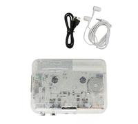 Denash Cassetta per il Lettore a Nastro Stereo Portatile Hi -fi Mp3 Convertito Mp3 Sound Sound Player per Amanti della Musica 'antico Colore Trasparente della Scuola