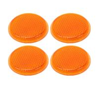 Denash Catarifrangenti Adesivi Rotondi Arancioni da 45 Mm, Design Compatto per Biciclette e Camion, Set da 4