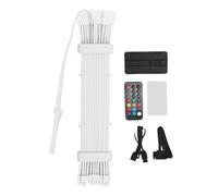 Denash Cavi PSU Argb, 120 Perle a LED, Effetto della Luce Meteorica per Decorazioni per la Custodia del Computer della Scheda Madre, Schede Grafica Flessibile a 8 Pin (Controller SK3)