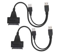 Denash Cavo Convertibile da Disco Rigido USB 2.0 per Xp/7/8/1 10 Utente 480 Mbit/s 2pcs Convert Cavi per la Spina di Scambio Caldo da 2,5 Pollici -sd per i Viaggiatori